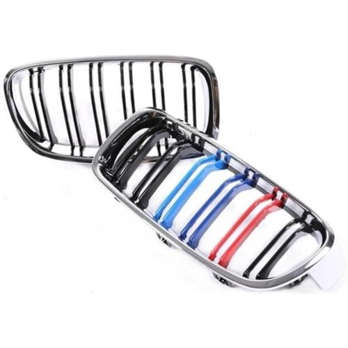 Radiator Grill for X5 G05 2019-2023 Car Front Bumper Grilles Glossy Double Line Style Racing Dual Slat Grills Front Grill(Double-Matte Black)