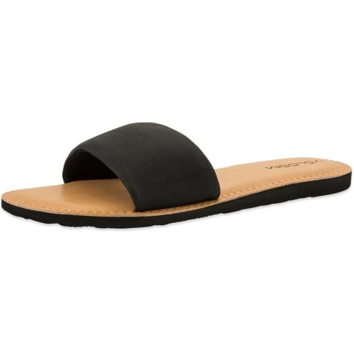 Volcom Women's Simple Synthetic Leather Strap Slide Sandal (SIZE 7.5)