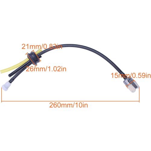 3-Hole Fuel Line Grommet Kit For Echo PE-230 PE-260 GT-230 SRM-230 SRM-260 String Trimmer Brushcutter, 5 x Fuel Line Grommet Kit 90104Y (21mm Grommet Diameter)