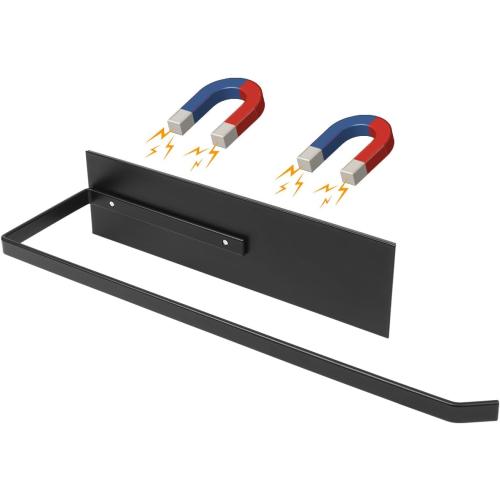 Paper Towel Holder, Magnetic Paper Towel Holder for Fridge, Toilet Paper Roll Holder Magnet Towel Rack Wall Mount Fridge Organizer for Paper Towels Rolls Bathroom Pantry RV Kitchen Storage