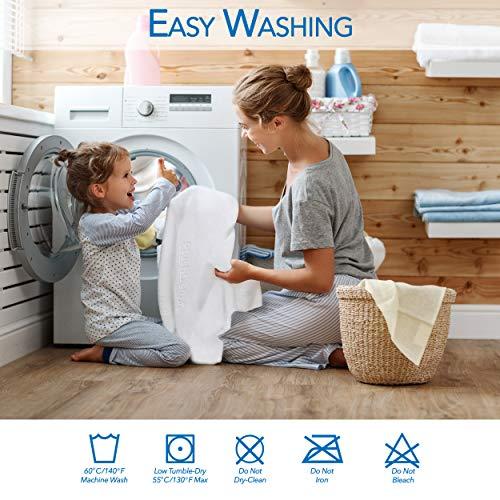 PlushDeluxe Bamboo Waterproof Mattress Protector, King Size, Ultra Soft