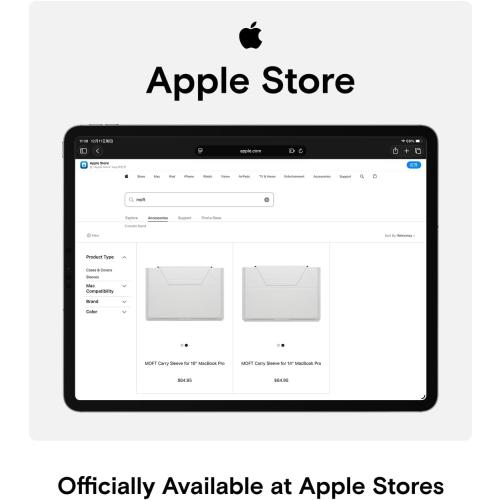 MOFT Laptop Carry Sleeve, 2-in-1 Laptop Bag & Stand for 14 MacBook Air/Pro & Dell/HP/Lenovo/Asus, Stylish Slim Computer Sleeve Bag with Expandable Storage for Computer Accessories, Deep Blue