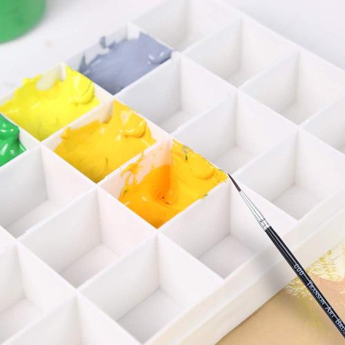 Transon Artist Paint Saver Palette 24 Wells with 1 Fine Paintbrush