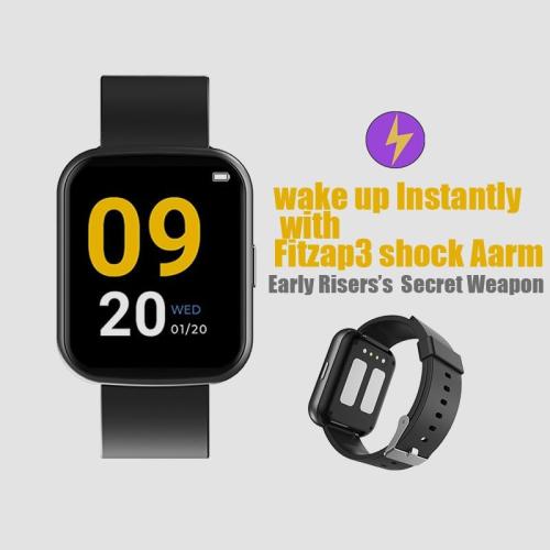 Electric Shock Alarm Clock for Heavy Sleepers | Wearable Silent Strong Zap Alarm Clock | Shock Pulse for Self-Discipline and Combat Fatigue | With 1.69 Touch Screen