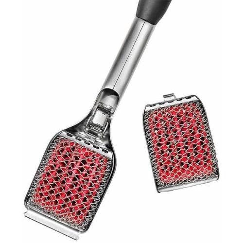 OXO SoftWorks Coiled Grill Brush with Replaceable Head (Stainless Steel, Silicone)