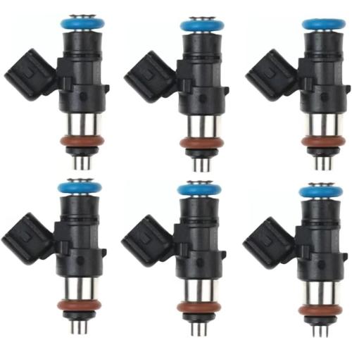 6 Pcs Fuel Injectors 0280158091 3.5L 3.7L Set of 6 Compatible with Ford Edge 2007 2008 2009 2010 2011,for Lincoln MKS 2009-2011,for Mazda 6 2009-2013 Vehicle,Replace OE ZZJ1-13-250A, FJ1000