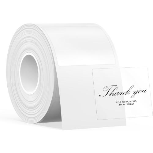 SUPVAN T50M Series Genuine Label Tape, 1-1/2 x 1-1/8, Transparent