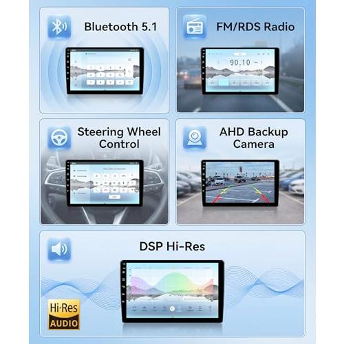 Qualcomm Octa-Core 4G 64G Car Radio Stereo for Toyota Prius 2010-2015(with JBL), Upriding 9-Inch 1280P QLED Touchscreen Radio with Wireless Carplay Android Auto DSP BT5.1 GPS 5GWifi SWC Backup Camera