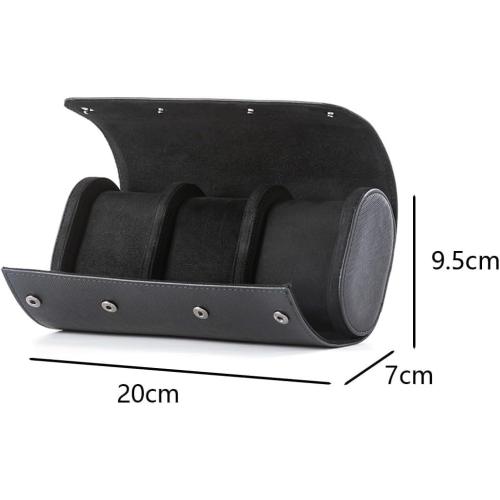 BOSHKU Color Black Watch Storage Box Portable Travel Multi-Position Watch Storage Bag Mechanical Watch Packaging Box Watch Bag