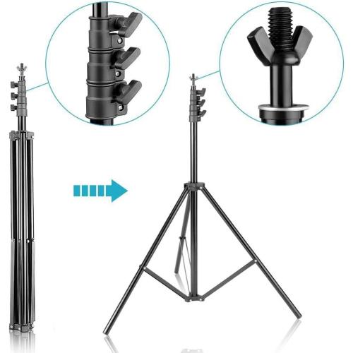 Size 10ft x 8.5ft Adjustable Photography Backdrop Support System Photo Video Studio Muslin Background Stand Kit with Carry Bag