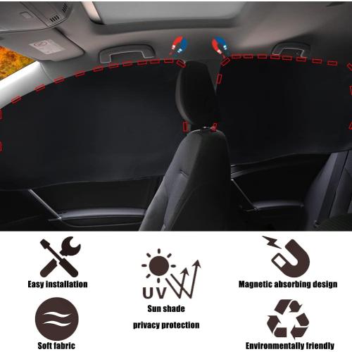 XCBYT Car Window Shades - 4 Pack Car Window Covers 99% UV Protection Magnetic Fordable Privacy Sun Shade for Baby Forester 2019-2023