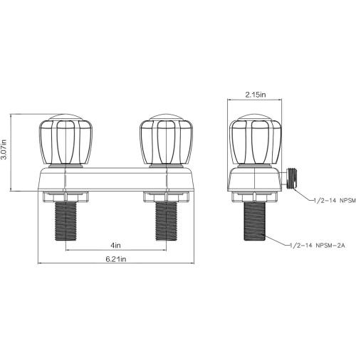 RV Shower Faucet w/Showerhead and Hose - Outdoor Non-Metallic Shower Parts On-Off Handheld Shower Head Valve Diverter Replacements for RVs, Fifth Wheels, Motorhomes,Travel Trailers,Campers,Black