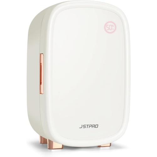 JSTPRO Skincare Fridge 12 Liter, Beauty Fridge for Comestic storage 10°C/50°F   Intelligent Constant Temperature Control Mini Refrigerator, White Compact Cosmetics Refrigerator for Makeup Lipstick