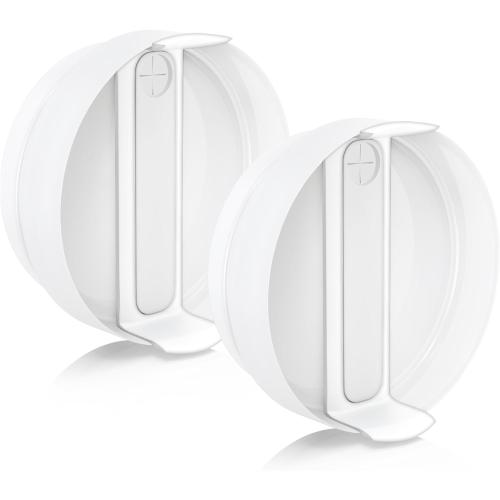 2 Pcs Replacement Tumbler Lid for Stanley 40 oz Cup, Dustproof Spill Proof Splash Resistant Tumbler Covers for Stanley and More Coffee Mugs (White)