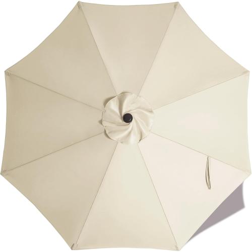 Light Beige 10Ft ABCCANOPY Outdoor Umbrella Replacement Top Suit 8 Ribs (Light Beige)