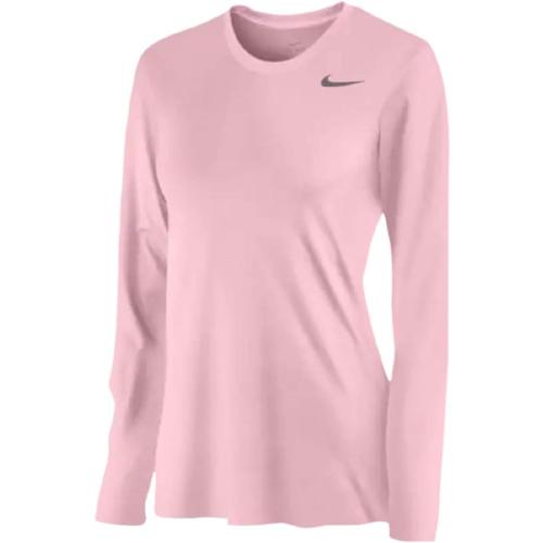 Size M Nike Women's Legend L/S T SP20 TOP - Shy Pink/Shy Pink/Cool Grey