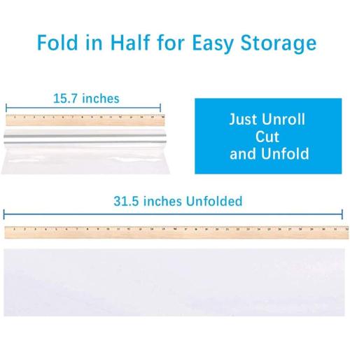 JOYIT 100 ft Clear Cellophane Wrap Roll (31.5 in x 100 ft) - 3 Mil Thicken Cellophane Roll,Cellophane Bags Large,Wrapping Paper for Flower Gift Baskets Wrap (31.5 fold into 16)