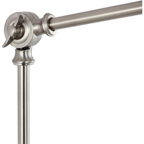 Vintage Industrial Swing Arm Wall Lamp   Adjustable Head, Plug in/Wall Mount   Cord Covers, Brushed Nickel Finish, 2-Pack .Suitable for Living Dining Bedroom (Brushed Nickel)