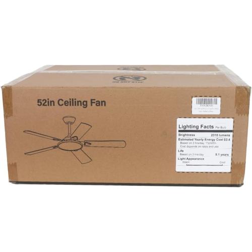 OJX Ceiling Fans with Lights, 52 inch Ceiling fan with Light and Remote/APP Control, 3CCT, Quiet DC Reversible, Dimmable, Modern Ceiling Fan for Bedroom, Living Room, Kitchen, Indoor/Outdoor Use