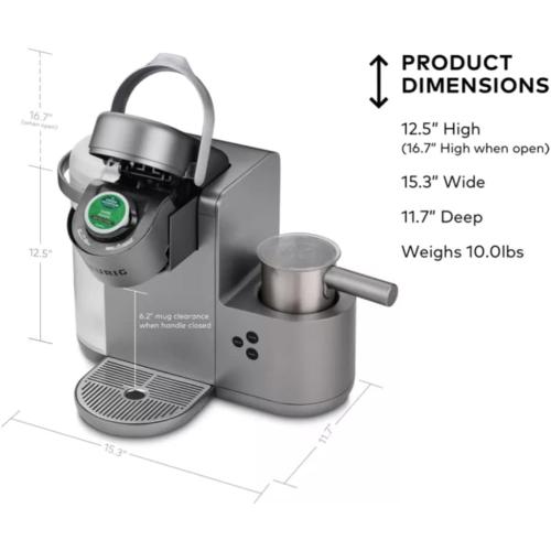 Keurig K-Cafe C Single Serve K-Cup Pod Coffee, Latte and Cappuccino Maker, Nickel