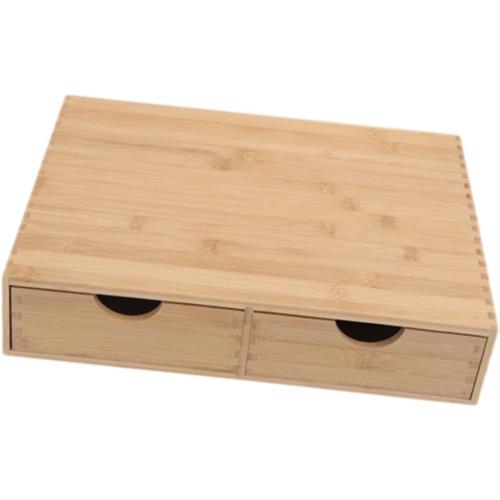 Capsule Storage Organizer Tabletop Storage Organization Box Bamboo Drawer for Workspace Counter Bathroom Toiletries Products