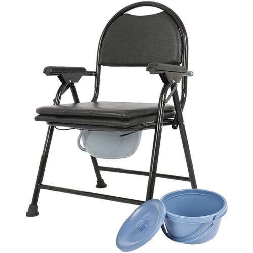 3 in 1 Bedside Commode Medical Handicap Toilet Seat Heavy Duty Bariatric Potty Shower Chair for Disabled Elderly with Padded Cushion Non-Slip Leg Pad