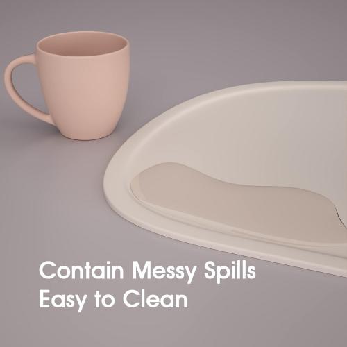 Cuddle Campus Silicone Placemat with Raised Edges for Kids,Toddlers,Babies, Non-Slip Table Setting Placemat for Dining,Come with String for Storage