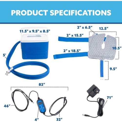 Polar Active Ice 3.0 | 9 QT Cold Therapy Ice Machine | Programmable Timer | Knee & Joint Pad | Cryotherapy Pain Relief System | Ace Bandage Style Compression
