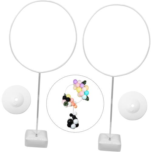 Generic 1set Balloon Arch Kit Round Frame and Water Fillable Bases Easy to Assemble Stand for Party Decorations Wedding and Events Reusable Holders