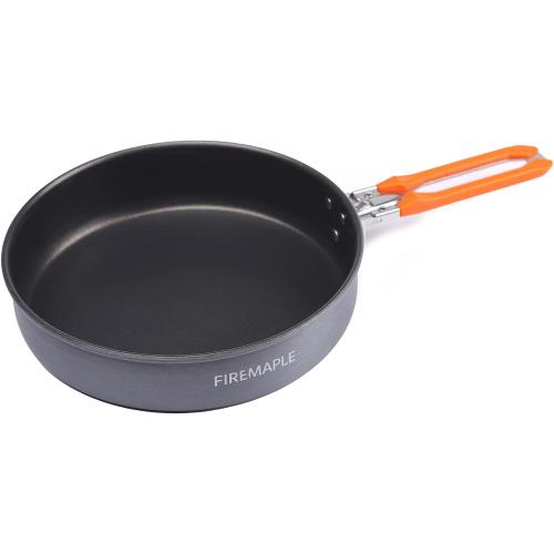 Fire-Maple 7.6 Inch Camping Frying Pan w/Nonstick Coating | Durable Lightweight Camping Skillet for Cooking Egg Steak | Outdoor Kitchen Equipment Gear | Portable Backpacking Cooking Pan