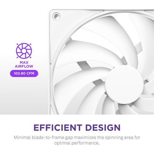 F140Q - 140mm Quiet Airflow Fans - Single - White