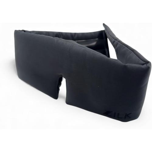 ZILK Sleep Deep Restoration Silk Sleep Mask | 100% Mulberry Silk (25-Momme), Smooth & Cooling | Light-Blocking Design with Gentle, Even Pressure | Adjustable Fit for Restful Sleep – Black