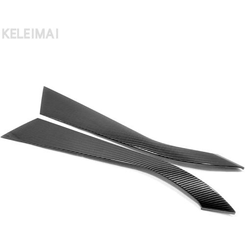 Black Car Accessories Fit for Nissan Altima 2019 2020 2021 2022 2023 2024 2025 Rear Beveled Window Louver Shutter Strips Cover Trims (Carbon Fiber Style) 2PCS ABS