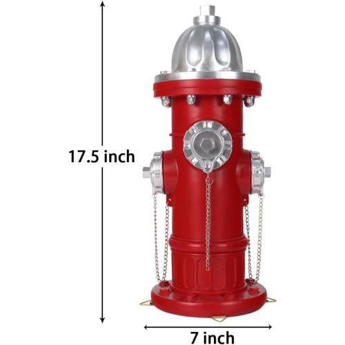 ‼️has mild scratches‼️ Dog Fire Hydrant Pee Post Statue with 4 Stakes, Fake Fire Hydrant for Dogs to Pee On Puppy Pee Post Training Tool Yard Garden Indoor Lawn Ornament Outdoor Statue (17.5 * 7.3 inch)