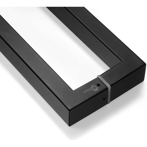 TOGU TG-R3825 900mm/36 inches Solid Standoffs Heavy-Duty SUS 304 Square/Rectangle Shape Stainless Steel Push Pull Door Handle/Barn Door Pull Handle/Glass Pulls, Matte Black Finish