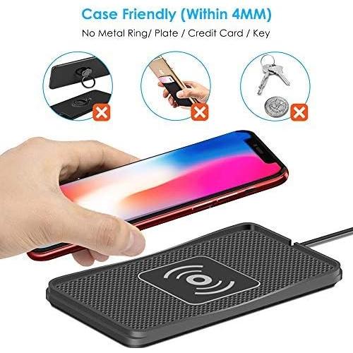 POLMXS Wireless Charger Car Charging pad 15W Fast Wireless Phone Charger Cell Phone Flat Charging mat Compatible with iPhone 11/12/12/14/15 Galaxy S21/S22/S23/24 NOTE10(C3Y)
