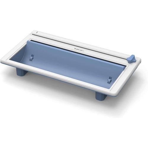 Blue and White RANCOVY Vinyl Roll Holder with Trimmer for Cricut Maker 3 and Cricut Explore 3, Perfect for Clean Precise Cuts of Smart Vinyls and Heat Transfer Vinyl Iron On