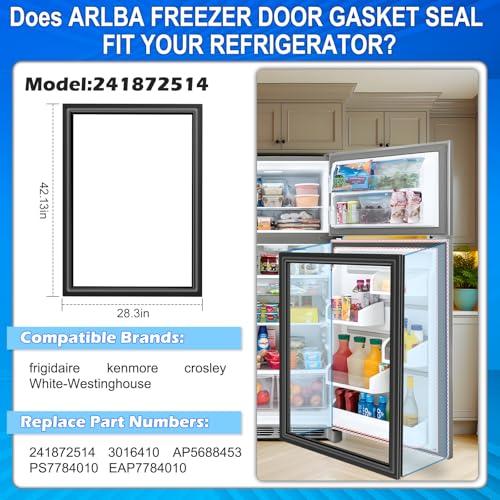 UPGRADE 42.13x28.3 242193214 Refrigerator Fresh Food Door Gasket Replacement Compatible with Frigidaire Kenmore and Crosley Refrigerator Door Seal Replaces 3016410 AP5688453 PS7784010 EAP7784010