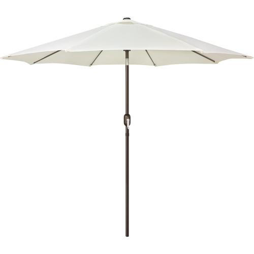 Blissun 9' Outdoor Patio Umbrella, Outdoor Table Umbrella, Yard Umbrella, Market Umbrella with 8 Sturdy Ribs, Push Button Tilt and Crank