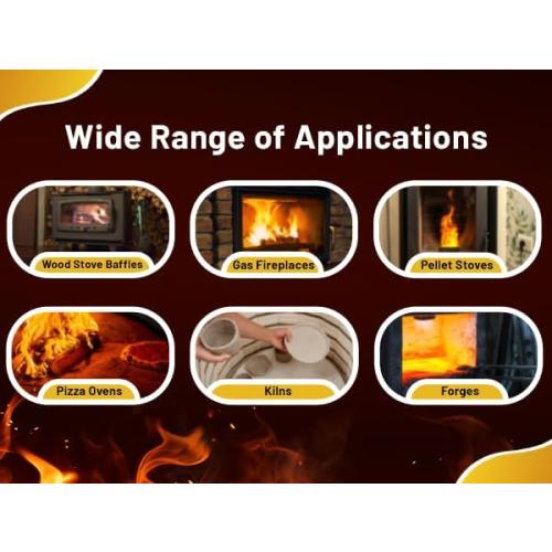 Lynn Manufacturing 1/2” Thick 24 x 36 2300F Smoke Free Ceramic Fiber Board Fireproof Insulation, 3324A