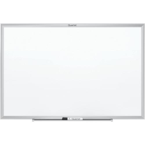 Quartet Whiteboard, Dry Erase Board, Magnetic, 6' x 4', Nano-Clean Surface Resists Ink Stains, Accessory Tray and 1 Dry Erase Marker, Silver Aluminum Frame (SM537)