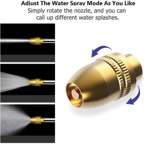 Garden Hose Nozzle,Hose Sprayer Nozzle Metal Spray Nozzles for Garden Hose Gun Heavy Duty Hand Sprayer with 3/4”GHT Thread Brass Hose Quick Connect Fitting, for Lawn,Washing Cars,Pets Shower