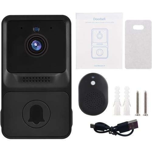 Video Doorbell Wireless 1080P High Resolution Visual Smart Security Doorbell Camera Wireless Video Doorbell with IR Night Vision 2-Way Audio Real-Time Monitoring