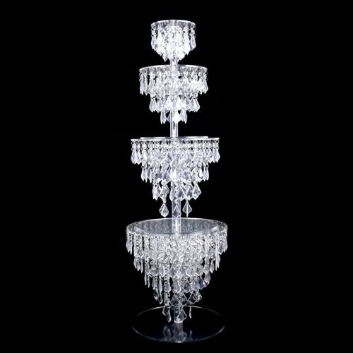 Acrylic Crystal Cake Stand Cupcake Stand Dessert Stand for Wedding Event Party Decoration (D 10 inch, Acrylic)