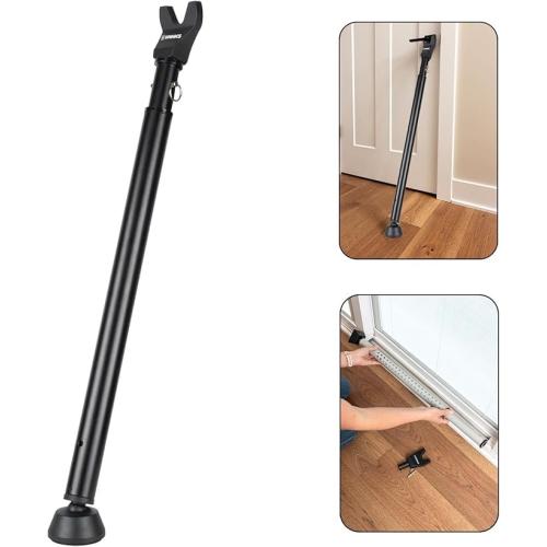 BRINKS Door Security Bar - Adjustable Brinks Door Security Bar for Travel, School, Dorm and Home - Door Jammer for Hinged Doors and Sliding Door Security – Black
