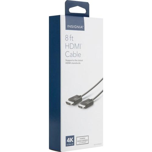 INSIGNIA - 8' 4K Ultra HD HDMI Cable - Black