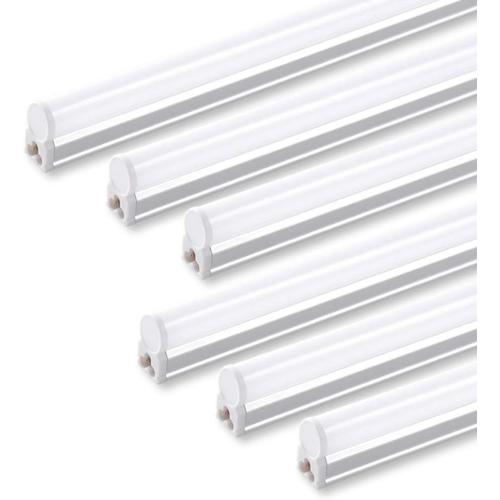 Barrina 6 Pack LED T5 Single Fixture, 4FT, 2200lm, 4000K Daylight Glow, 20W, Utility Shop Light, Ceiling and Under Cabinet Light, ETL Listed, Corded Electric with ON/Off Switch