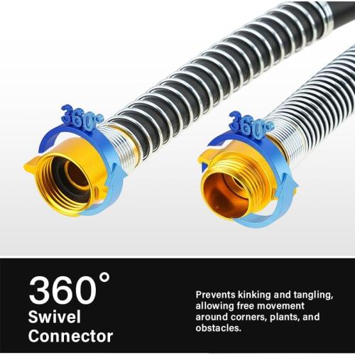 Garden Hose  4-Layer Heavy Duty Water Hose 800 Burst PSI Black