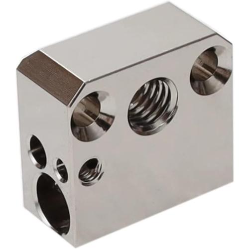 POLISI3D Plated Copper Heater Block High Temperature Ender 3 Heat Block Compatible with MK8 Extruder Ender 3 V2 Pro Ender 5 Plus CR10 S4 S5 3D Printer All Metal Hotend Upgrades