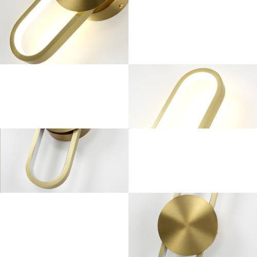 Modern Wall Sconce Dimmable 3000K/4000K/6000K LED Wall Light Fixture, Hardwired Wall Lamp for Living Room, Dining Room, Bedroom, Hallway, Lobby, Entryway (Brushed Gold, 22inch/H56cm)